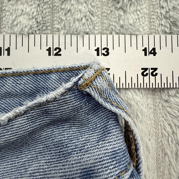 Forever 21 Jeans Womens 25 Straight Boho Y2K Blue Patchwork Stretch Denim 26x30 - Picture 5 of 7